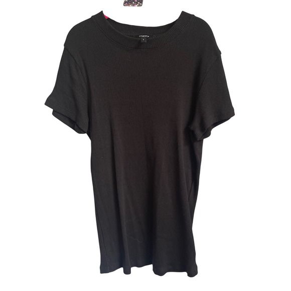 Theory Tops - Theory Tiny Tee Ribbed black T-Shirt Cotton‎ Modal S
